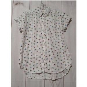 Jane and Delancey White Casual Button Down Shirt